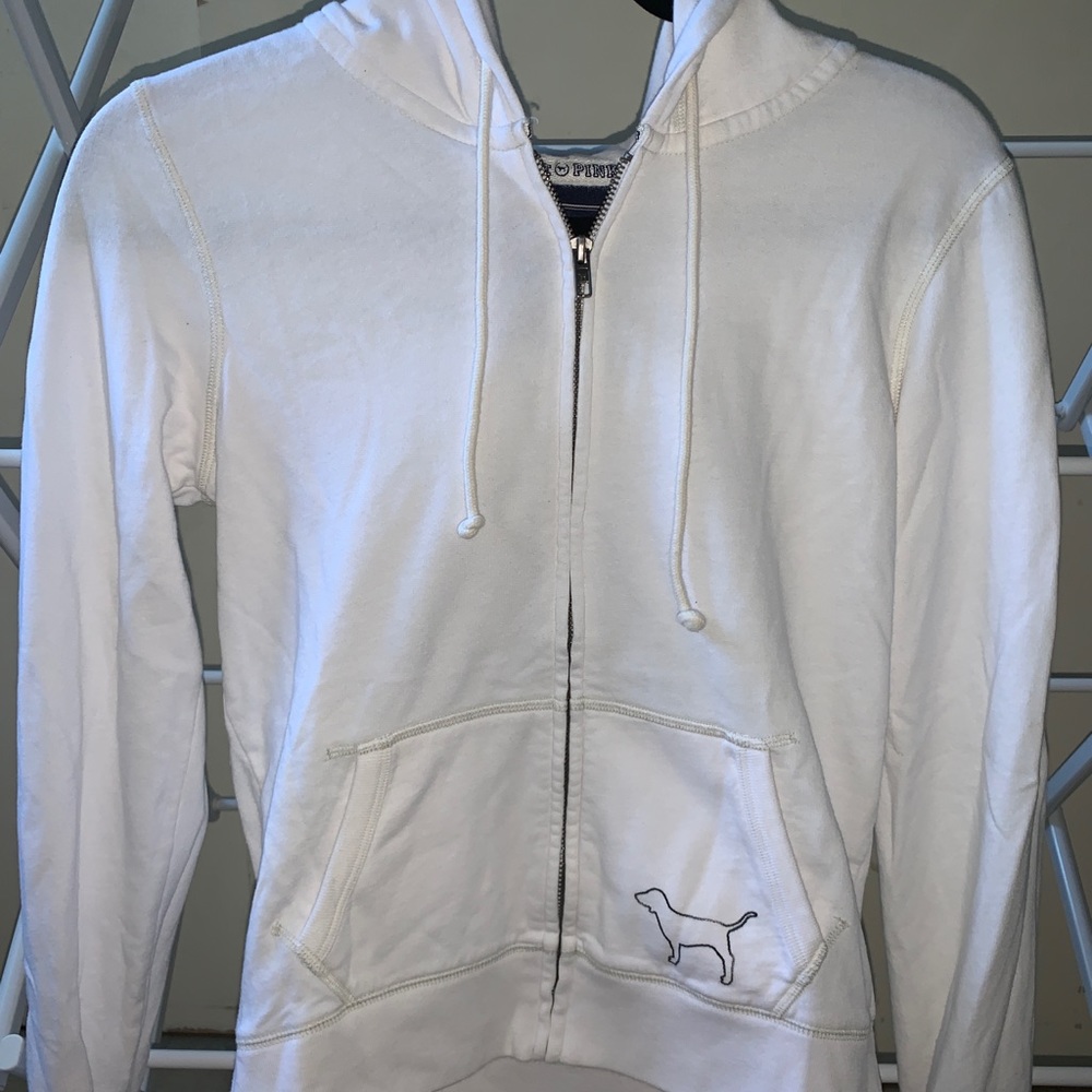 PINK white cotton jacket